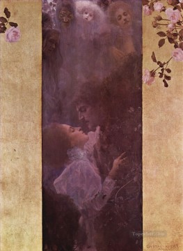 Gustavo Klimt Painting - Die Liebe Simbolismo Gustav Klimt